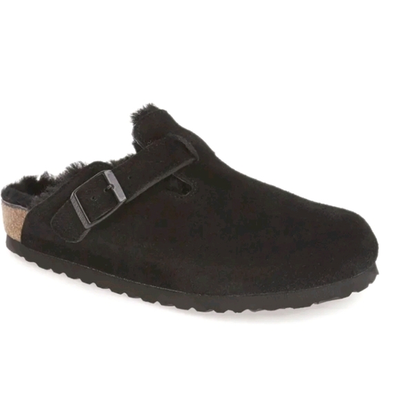 Birkenstock | Shoes | Birkenstock Black Boston Shearling Lined 4995 | Poshmark